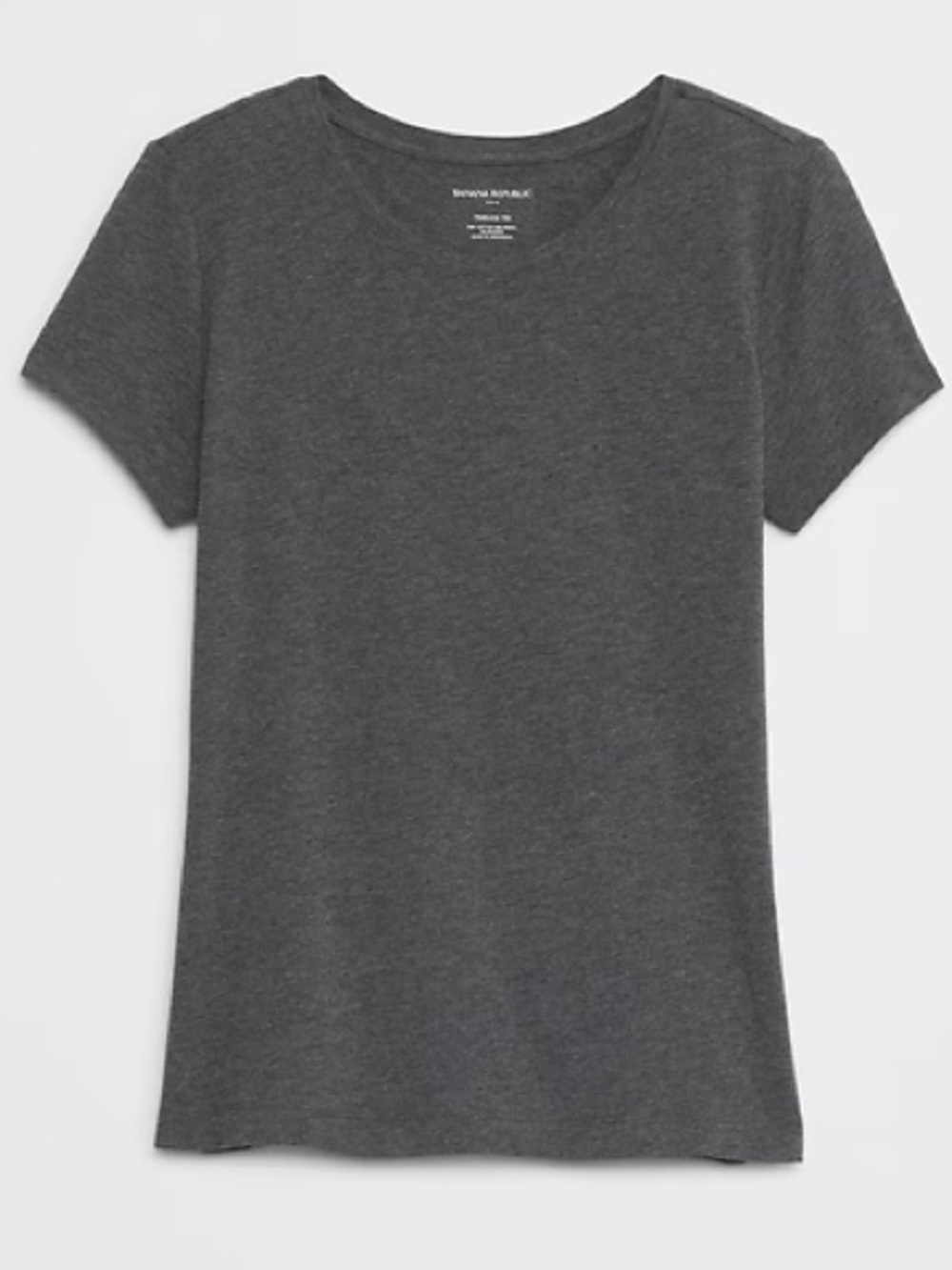 NWOT Banana Republic Timeless Crew Neck Tee Shirt - Charcoal Grey
